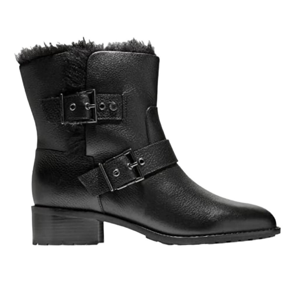 NWOT Women’s Cole Haan Black Newburg Neela Faux Fur Booties – Sz 9.5B